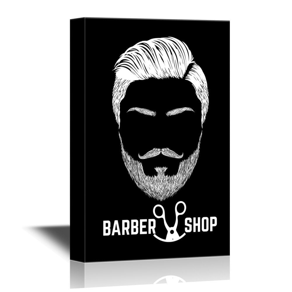 wall26 Hair Style Canvas Wall Art Barbershop Concept Gallery Wrap Barber  Shop Wall Decoration Ready to Hang 12x18 inches