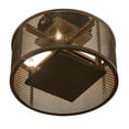 thumbnail image 6 of Meyda Tiffany 233547 Cilindro Rame 4 Light 15" Wide Semi-Flush Drum Ceiling Fixture -, 6 of 7