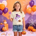 thumbnail image 5 of boobe Halloween Shirts for Girls T Shirt Cute Graphic Tees Halloween Spooky Season Short Sleeve Tee Tops, 5 of 8