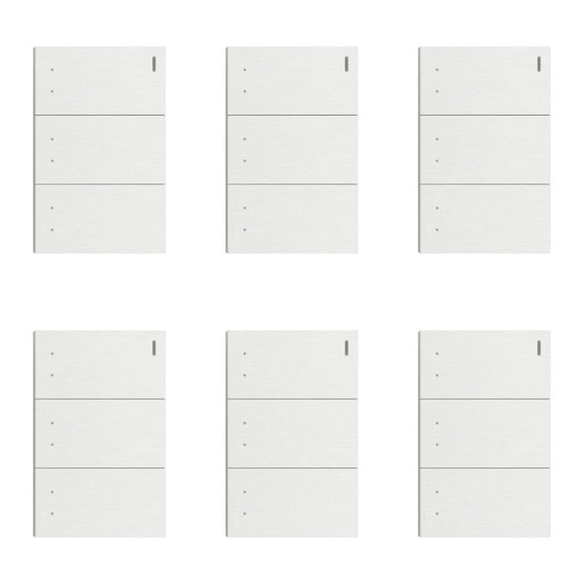 Placa Con 3 Apagadores De Escalera Lucek FlatPack 6 blanco