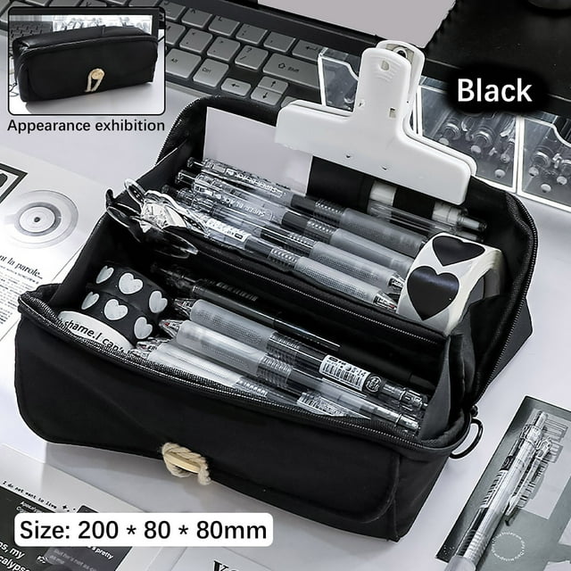 Xihbxyly Ofertas Por Tiempo Limitado Hoy Prime Estuche para Lápices Estuche de Papelería de Gran Capacidad Estuche para Lápices Multifunción para Niñas Estuche para Lápices para Colegiala