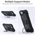thumbnail image 3 of Dteck Case for iPhone SE3/SE2/8/7/6S/6 4.7", Heavy-Duty Military Grade Rugged Case with Ring Stand & 3 Pack Screen Protectors for iPhone SE 2022 / SE 2022 / iPhone 8 / iPhone 7,Black, 3 of 5