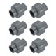 thumbnail image 1 of Uxcell 6Pcs 1/2" Unión Acoplamiento Accesorio de Tubo (Enchufe x Enchufe) Adaptador de Unión Deslizante Schedule 40, Junta de EPDM, Gris, 1 of 6