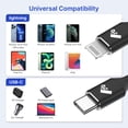 thumbnail image 7 of 2 Pack USB C Cable, Aioneus Braided Charger Cord 6ft, Fast Charging Cable Compatible with iPhone, Black, 7 of 7
