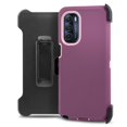 thumbnail image 1 of For Morotola Moto Edge Plus 2022 Edge X30 Phone Heavy Duty Rugged Shockproof Case With 360 Swivel Kicktand Holster Belt Clip And Built in Screen Protector Cover Case - Purple, 1 of 8