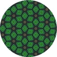 thumbnail image 1 of Ahgly Tapis Rond Lavable en Machine Intérieur Transitionnel Gris Minuit, 4 Pieds Rond, 1 of 7