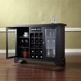 thumbnail image 4 of Freestanding Bar Cabinet with Sliding Top - Black Tempered Glass, Adjustable Shelves, Wine Rack, 4 of 10
