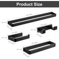 thumbnail image 2 of 4-Piece Matte Black Bathroom Hardware Accessories Set, Bath Towel Bar Set SUS304 Stainless Steel, Round Towel Racks for Bathroom Wall Mounted, 2 of 6