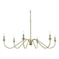 thumbnail image 3 of Living District Rohan 54" 6-Light Transitional Metal Chandelier in Satin Gold, 3 of 8