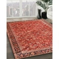 thumbnail image 3 of Ahgly Company Machine Washable Indoor Square Traditional Sunrise Orange Area Rugs, 3' Square, 3 of 7
