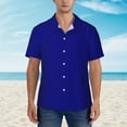 thumbnail image 6 of Picia Navy Gentle Cotton Regular Fit Short Sleeve Casual Hawaiian Shirt for Men-Small, 6 of 9