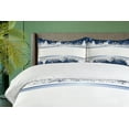 thumbnail image 4 of Ambesonne Christmas Duvet Cover Set, Yule Winter Border, 2-Calking, Dark Blue White, 4 of 7