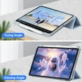 thumbnail image 5 of Rechale Compatible with iPad (A16) 11th Generation Case 11 Inch 2025, for iPad 10th Generation Case 10.9 inch 2022, Clear Back Slim Trifold Stand with Pencil Holder Auto Wake/Sleep, 5 of 8