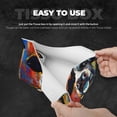 thumbnail image 5 of Lsque Cow Printed Long Tissue Box Cover Holder, Facial Paper Organizer Dispenser,Triangle with Bottom Belt, PVC Leather Decorative Organizer, 5 of 9