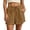 Yellow, variant on Gunia Plus Size Women Summer Linen Shorts Casual Double Layer Crepe Shorts Loose Fit Elastic Waist Breathable Lightweight With Pockets And Drawstring Beach Shorts Blue M