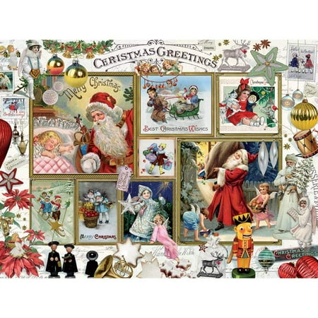 Bits and Pieces - Christmas Greetings 500 Piece Jigsaw Puzzles for Adults - Each Puzzle Measures 18 Inch x 24 inch - 500 pc Jigsaws by Artist Barbara Behr
