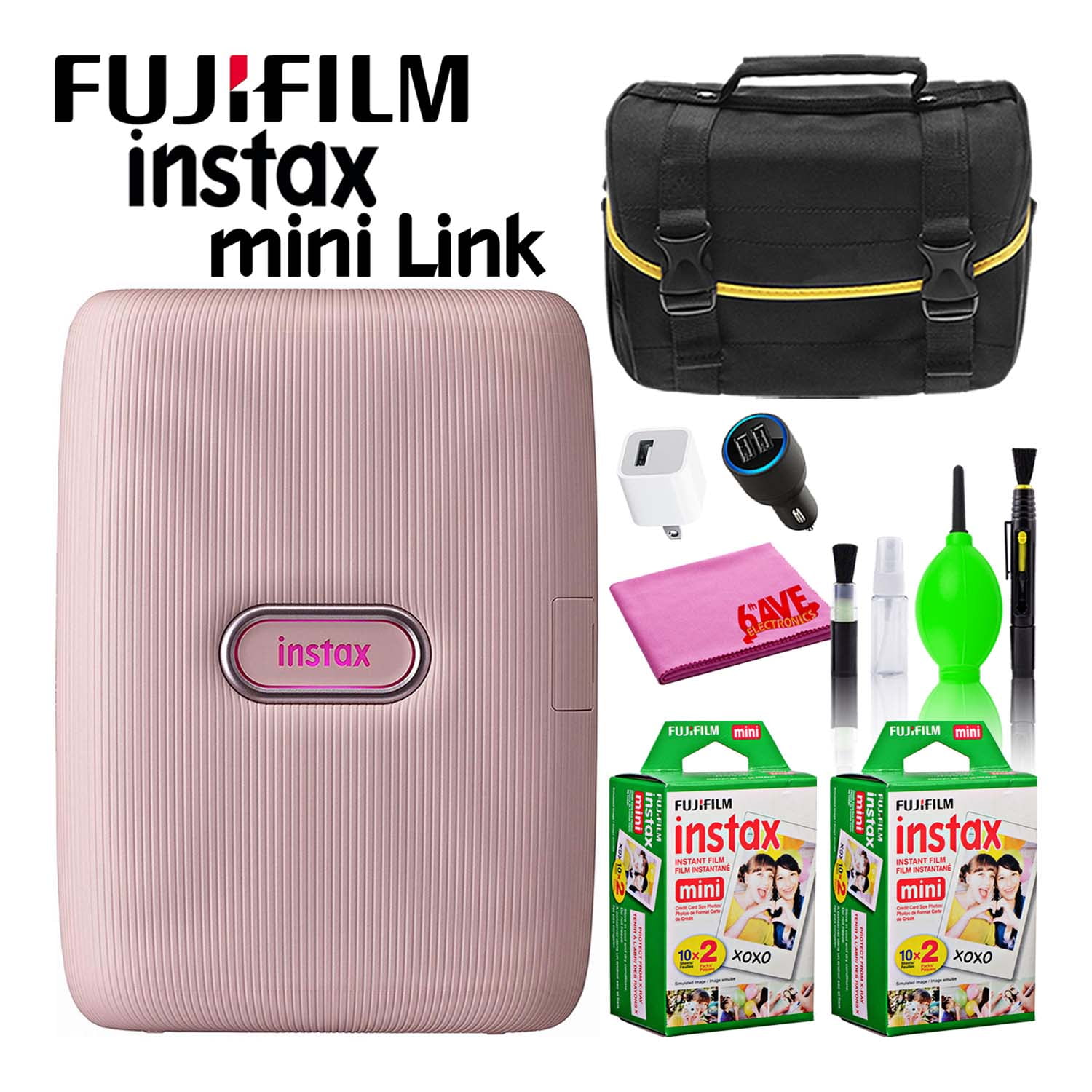 Fujifilm Instax Mini Link Portable Smartphone Printer (Dusky Pink ...