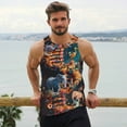 thumbnail image 6 of Pofeuu Whimsical Animal Spiral Print Men's Workout Tank Tops Sleeveless Muscle Gym Shirt Quick Dry-4X-Large, 6 of 7