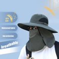 thumbnail image 4 of Skymirror Unisex Sunhat with Detachable Front Cover Face Neck Anti UV Sunscreen Long Brim Outdoor Fishing Cycling Gardening Camping Cap, 4 of 8