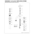 thumbnail image 6 of Kingston Brass KSD2828RX Belknap One-Handle Single-Hole Bathroom Faucet with Deck Plate and Push Pop-Up Drain, Matte Black/Brushed Nickel, 6 of 7