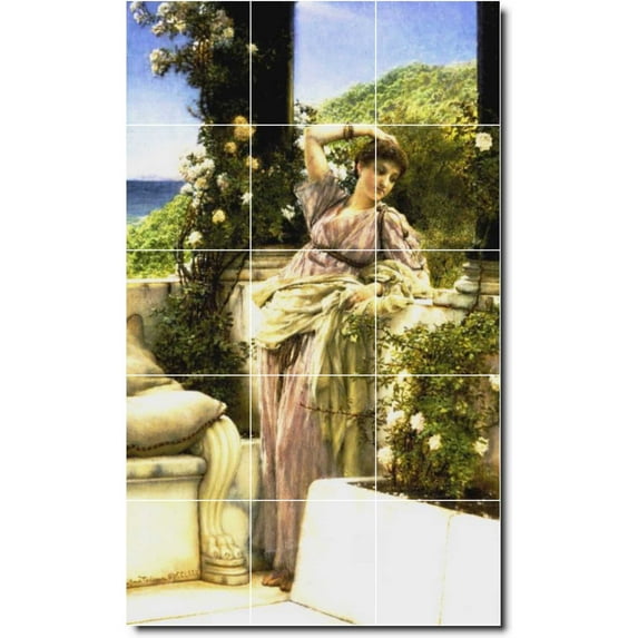 Ceramic Tile Mural-Lawrence Alma-Tadema Women Painting 200. 36" w x 60" h using (15) 12 x 12 ceramic tiles