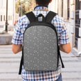 thumbnail image 5 of Uemuo Airplane Routes Around The World Printed Durable 17-inch Student Backpack - Lightweight, Waterproof, Adjustable Straps, Ideal for School, Work, Travel, 5 of 5