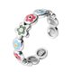 thumbnail image 1 of Cute Color Gota Flor de Aceite Anillo Ajustable Versátil Luz Moda Ajustable Apertura Tendencia Anillo 1PC, 1 of 8