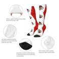 thumbnail image 4 of Women's Knee High Socks Mexican Flag Print Thermal Soft Knee Long Socks, 4 of 7