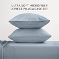 thumbnail image 3 of Noble Linens 2 Piece Pillow Case Set, Light Blue, Standard/Queen, 3 of 11