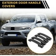 thumbnail image 3 of 4pcs Exterior Door Handle Cover Car Door Handle Protector for Toyota Tundra 2007-2020, ABS Carbon Fiber Pattern Black, 3 of 5