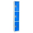 thumbnail image 2 of AdirOffice 72" Steel Large Metal Storage Locker for School & Office w/3 Doors, Blue, 2 of 4