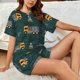 thumbnail image 4 of Fotbe Big Machine Conjunto de Pijama Estampado para Mujer, 2 Piezas, Ropa de Dormir con Camiseta de Manga Corta y Shorts Suaves-XX-Large, 4 of 6
