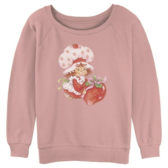 Junior's Strawberry Shortcake Watercolor Cute Berry Sweatshirt
