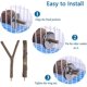 thumbnail image 5 of Juego de 4 perchas para pájaros, perchas tipo jaula, juguetes de madera para pájaros, juguetes para periquitos, accesorios, 2 formas, con 8 arandelas y 4 tuercas de mariposa, para loros y pájaros, 5 of 5