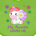 thumbnail image 4 of Inktastic My Auntie Loves Me- Cute Unicorn Boys or Girls Baby Bib, 4 of 4