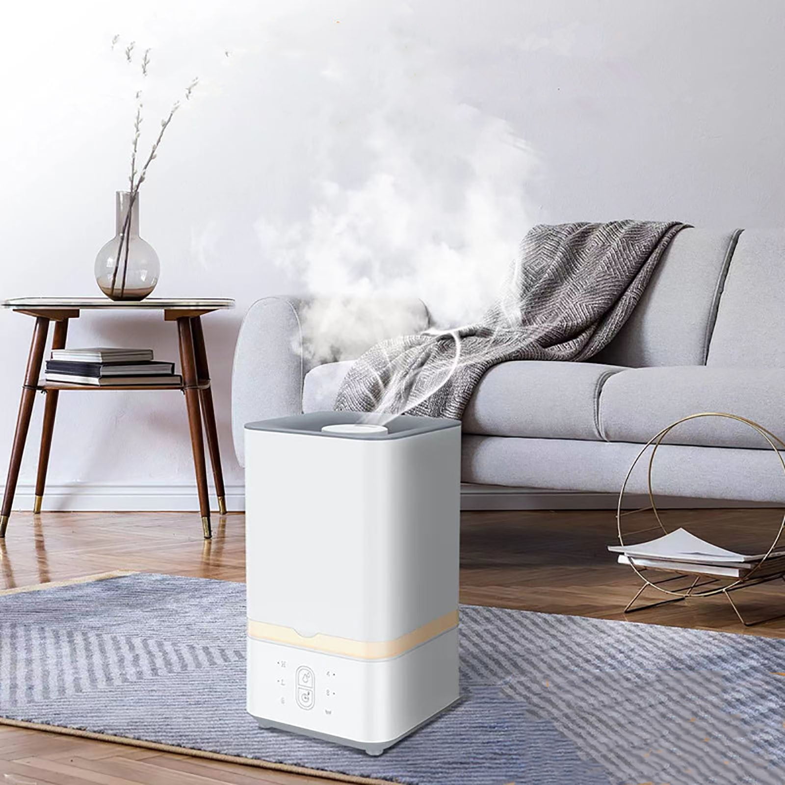 BOBOMOTI Humidifier for Room Baby Top Fill Cool Mist Humidifier Ultra Quiet Humidistat Essential Oil Diffuser Clearance