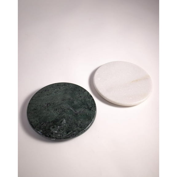 Green   White Marble Chakla 9 Inch | Rolling Pin Board | Roti Maker | Phulka Maker | Chapati Maker For Home & Kitchen | Full Finished Marble Roti Maker Kitchen Utensil