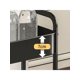 thumbnail image 5 of 3 - tier rolling cart madera tabletop: utility cart lockable wheels, multipurpose almacenamiento organizer trolley kitchen, oficina, dormitorio, sturdy metal frame small spaces, fácil montaje, 5 of 8