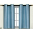 thumbnail image 2 of BLACKOUT CURTAINS SHORT (30" W X 36" L, LIGHT BLUE, 1 PIECE) HALF WINDOW CURTAINS TIERS SOLID MICROFIBER VALANCES PANELS THERMAL INSULATED FOR BASEMENT WINDOW D24, 2 of 3