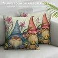 thumbnail image 3 of Nawypu  Spring Gnome Decorative Throw Pillow Covers, Tulip Lily Daisy Floral Flower Porch Outdoor Home Decor, The Garden Just Bloom Butterfly Seasonal Couch Cushion Case, 3 of 5