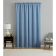 Shop Mainstays Solid Blue Quartz Room Darkening Rod Pocket Curtain