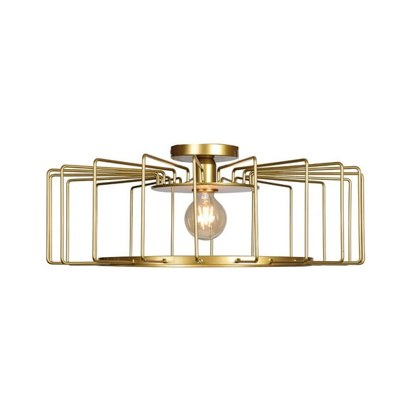Access Lighting LED Semi-Flush in Gold Color