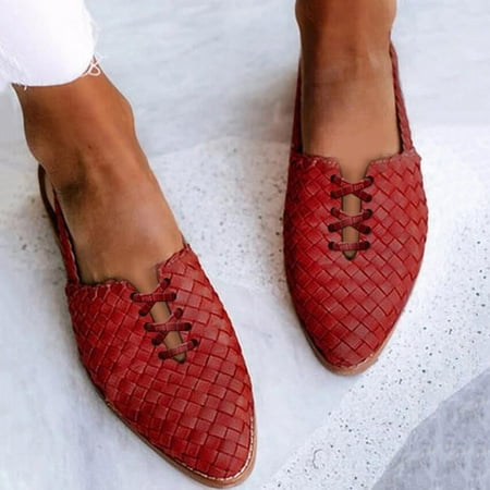 

Qepwscx Sandal For Women Dressy Comfortable Sandal For Women Women S Pointed Flat Shoes Weave Casual Shoes Solid Comfortable Sandals Shoes Sandal For Women 2029