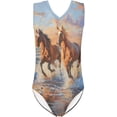 thumbnail image 1 of Maillot de Bain une Pièce pour Filles 3-14 Col en V Maillot Sans Manches, 1 of 5