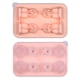 thumbnail image 1 of Molde para Cubitos de Hielo con 4 Huecos de Silicona | Bandeja Antiadherente para Hielo con Tapa | Material No Tóxico de Grado Alimenticio que Ahorra Espacio | Compatible con Refrigeradores Pequeños, 1 of 2
