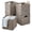 Gray, variant on SONGMY 12x12in Pack of 5 Cube Storage Baskets, Water Hyacinth Multipurpose Collapsible Organizers, Handwoven Laundry Totes for Laundry, Living Room, Kids Room & Nursery - Chestnut