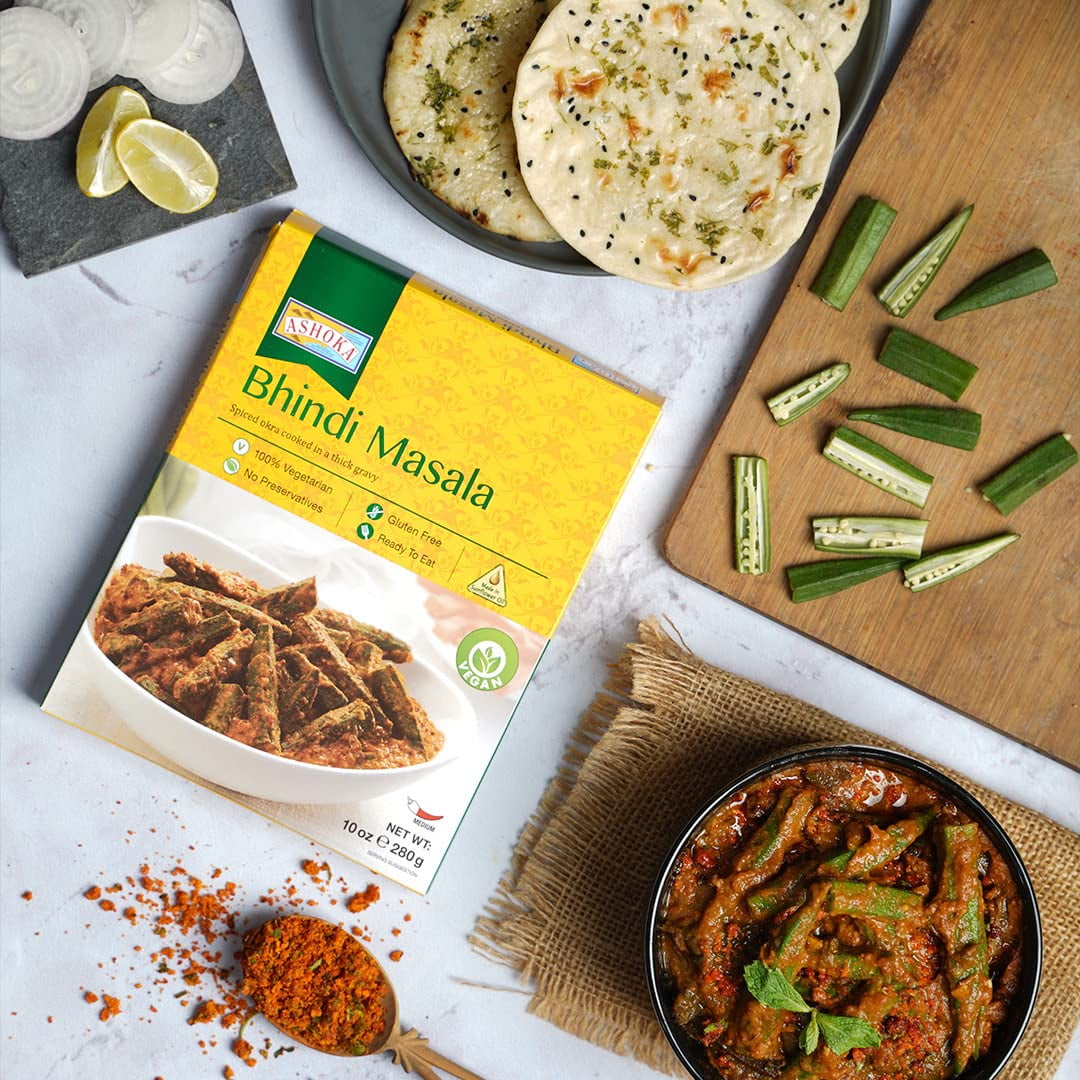 Ashoka Meals 1932, Heat & Eat Meal Kit, Customer Favorites, Kosher Certified, Plant-Based Variety Pack, On the Go Meal, Great for Outdoors, Authentic Indian Food, No Preservatives, Pack of 9