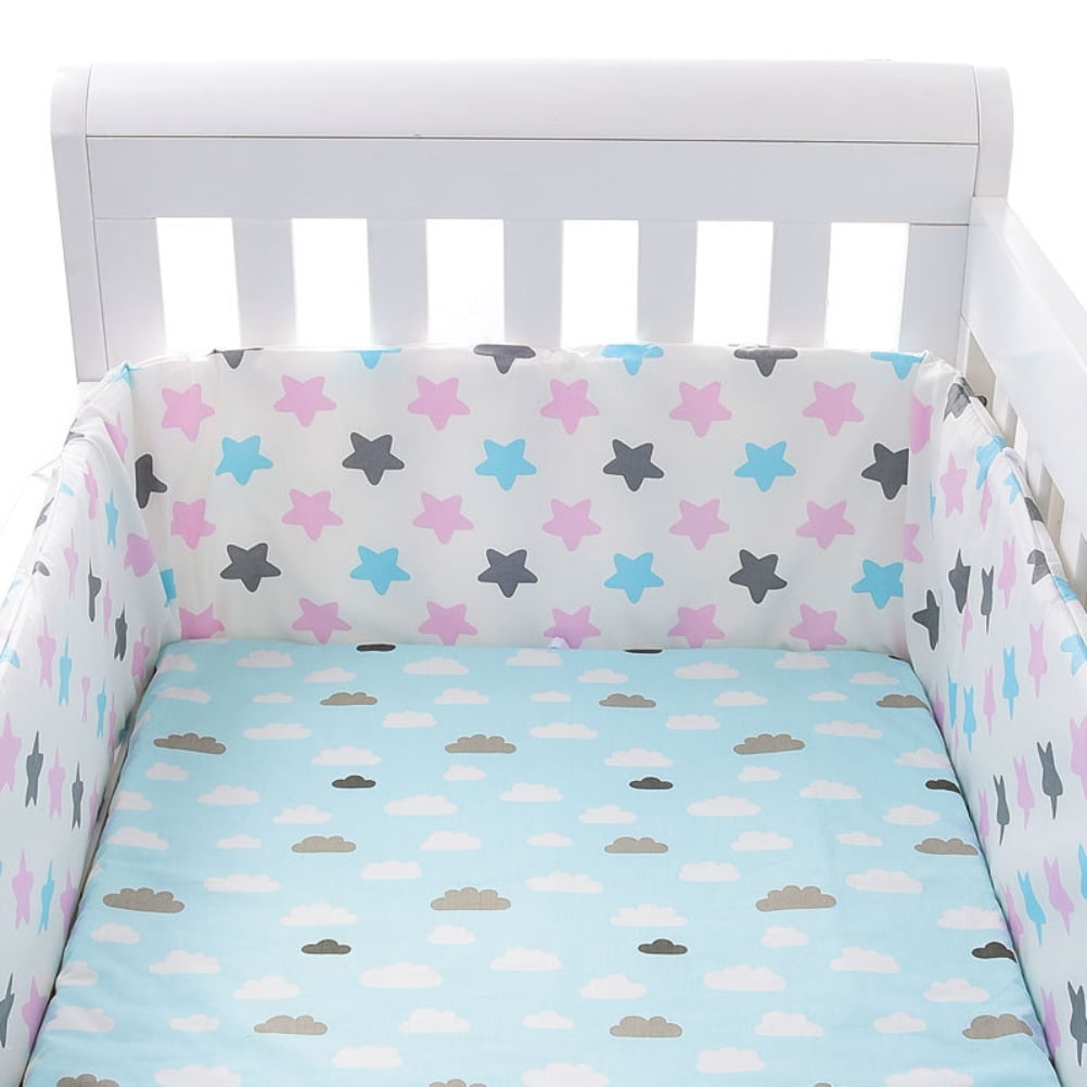 Newly Baby Bumpers Crib Secure Stars Pads Newborn Nursing Bed Protection 6PCS 