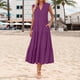 thumbnail image 2 of Vestido fluido con cuello en V y corte en A para mujer - Ligero, ideal para la playa o el brunch, poliéster y spandex, tallas S-XXXL, 2 of 6