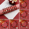 thumbnail image 2 of GKNET Christmas Tree Santa Claus Bead Handmade Braided Bracelet Bangle Women Jewelry-#7, 2 of 8